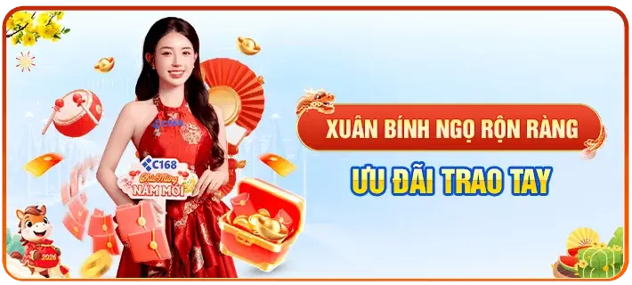 C168okvip Xuân bính ngọ rộn ràng ưu đãi